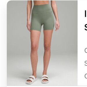 Lululemon align high rise short 6” size 6 - grey eucalyptus